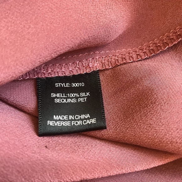 Stitch-Fix Skies Are Blue 100% Silk Sequin Blouse - Picture 8 of 8